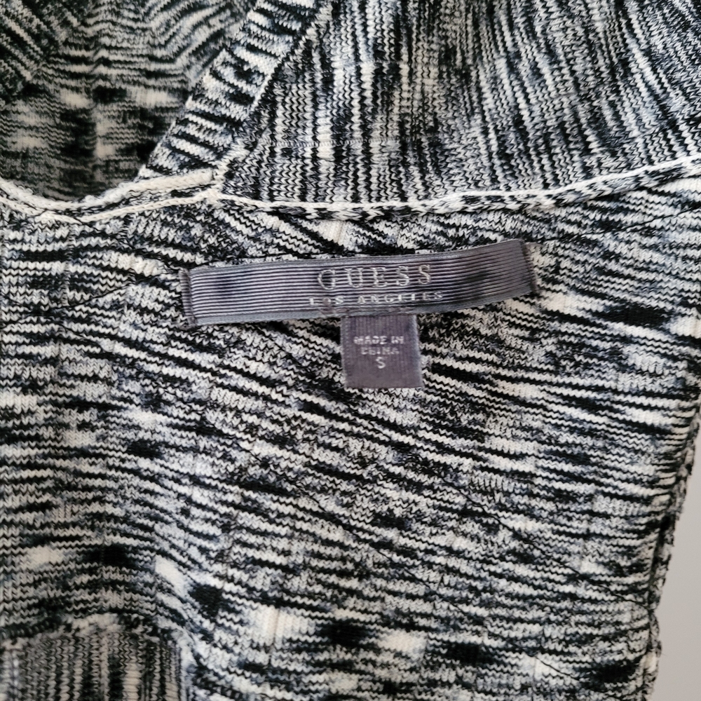 Guess Black White Knit A-Line Open Back Dress Size S - Picture 6 of 8